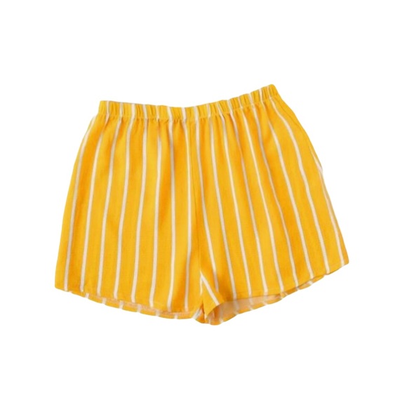 PEPPERMINT USA Paperbag Waist Striped Shorts - Picture 1 of 10